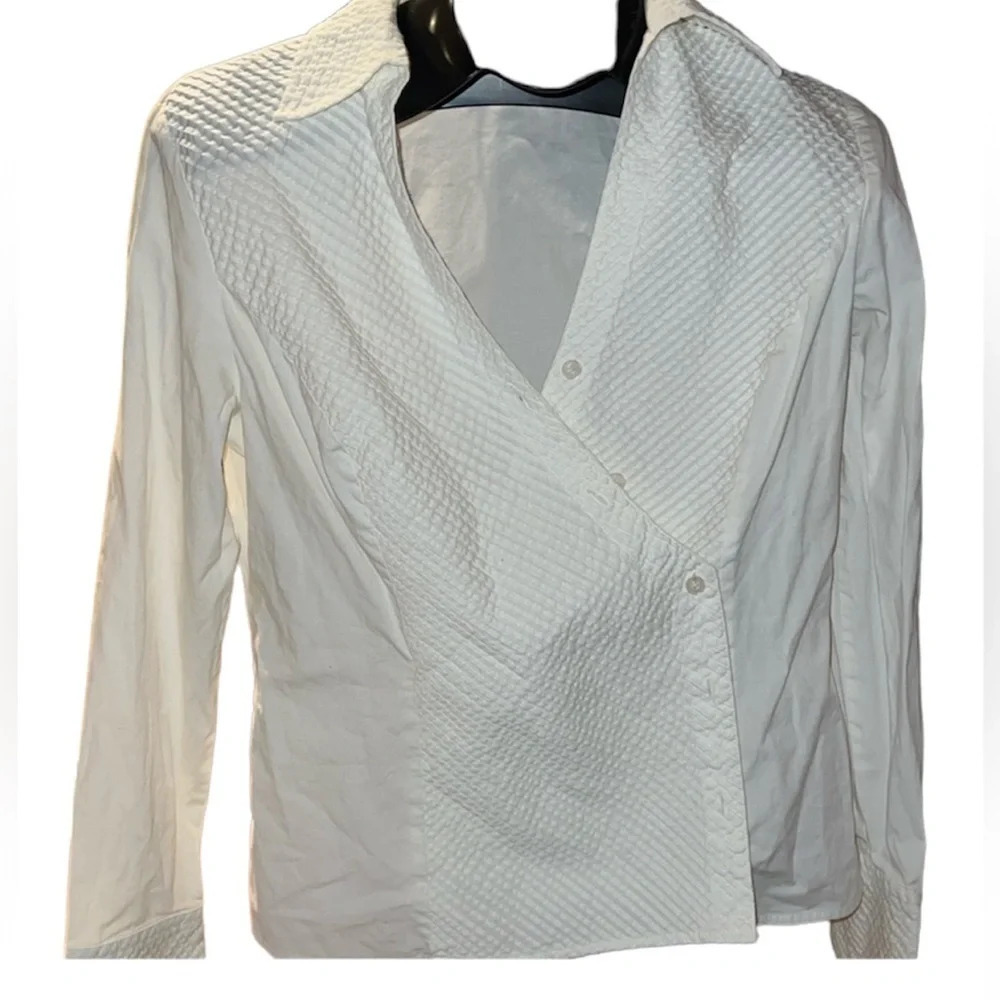 Jaime B WHITE Dress  SHIRT Sz M